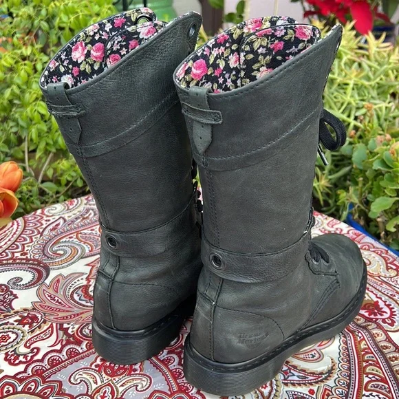 Dr. Martens Mirage Floral Triumph 1914 Tall Boots - Picture 4 of 17